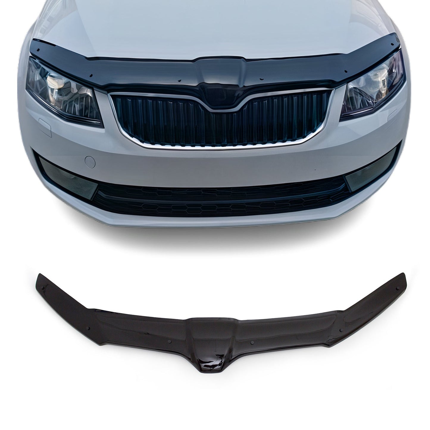 Deflector capotă protecție insecte pietricele pentru Skoda Octavia 2012-19 închis la culoare