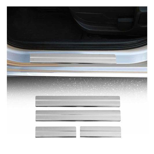Protecții prag ușă pentru Mazda CX-5 KF 2017-2025, oțel inoxidabil, argintiu, set 4 piese