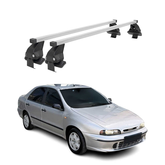 Menabo Dachträger Grundtäger für Fiat Marea 1996-2003 50kg Stahl Silber 2 tlg