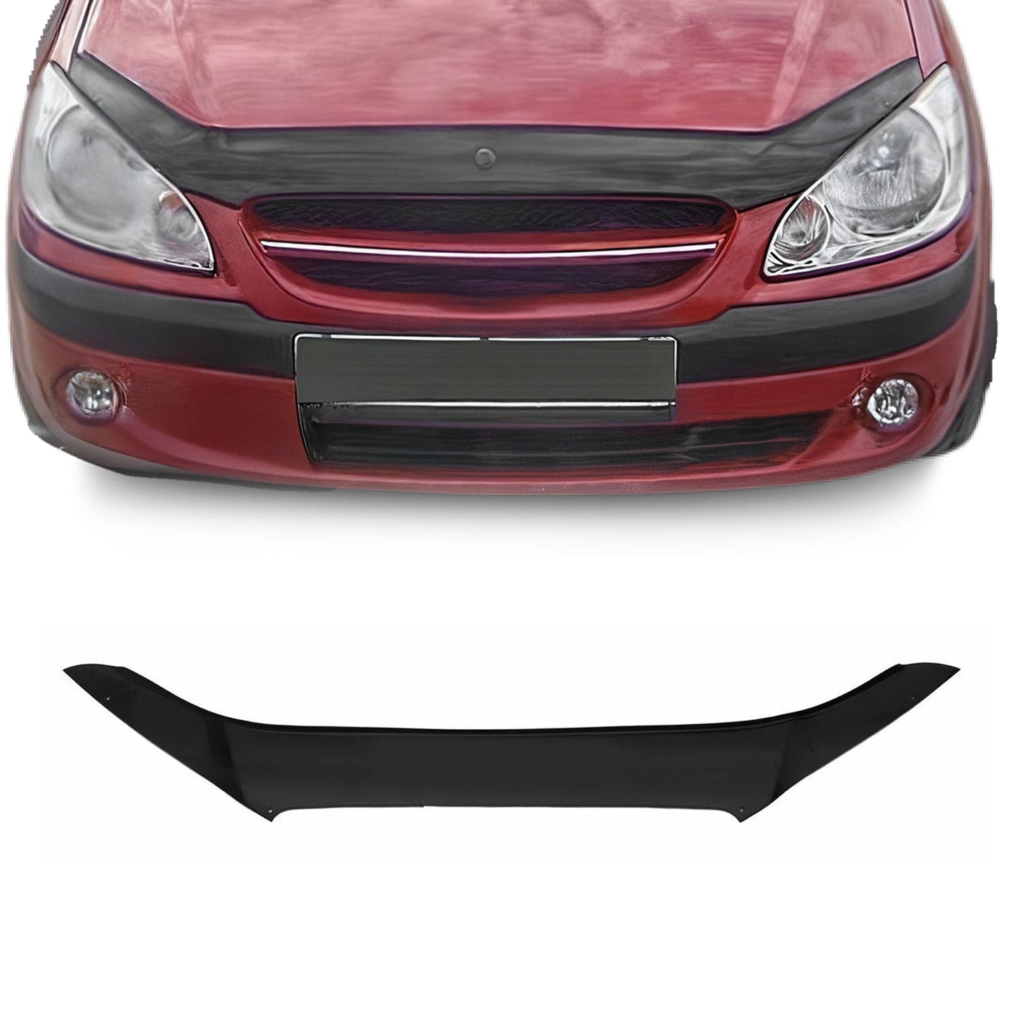 Motorhaube Deflektor Insekten Steinschlagschutz für Hyundai Getz 2002-11 Dunkel