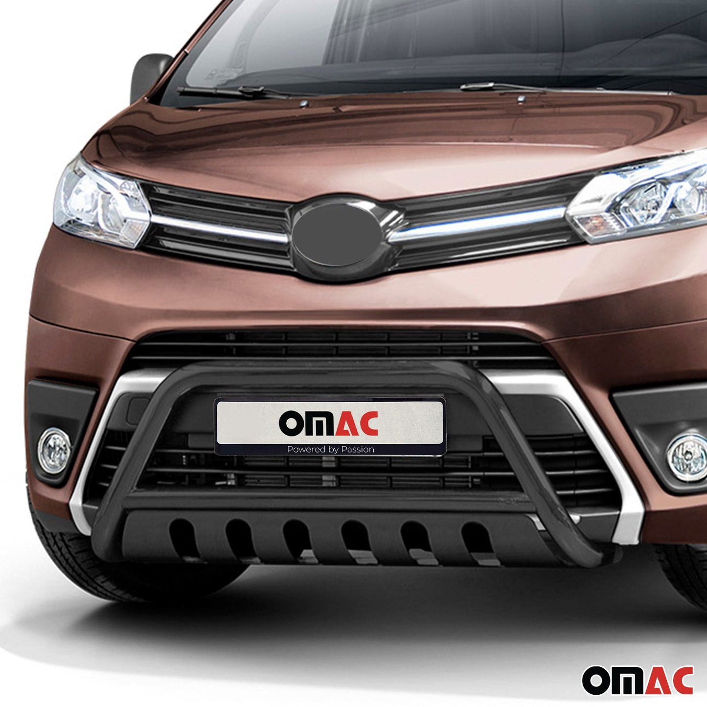 Bară de protecție față pentru Toyota Proace 2016-2022, oțel inoxidabil, omologată ABE, neagră