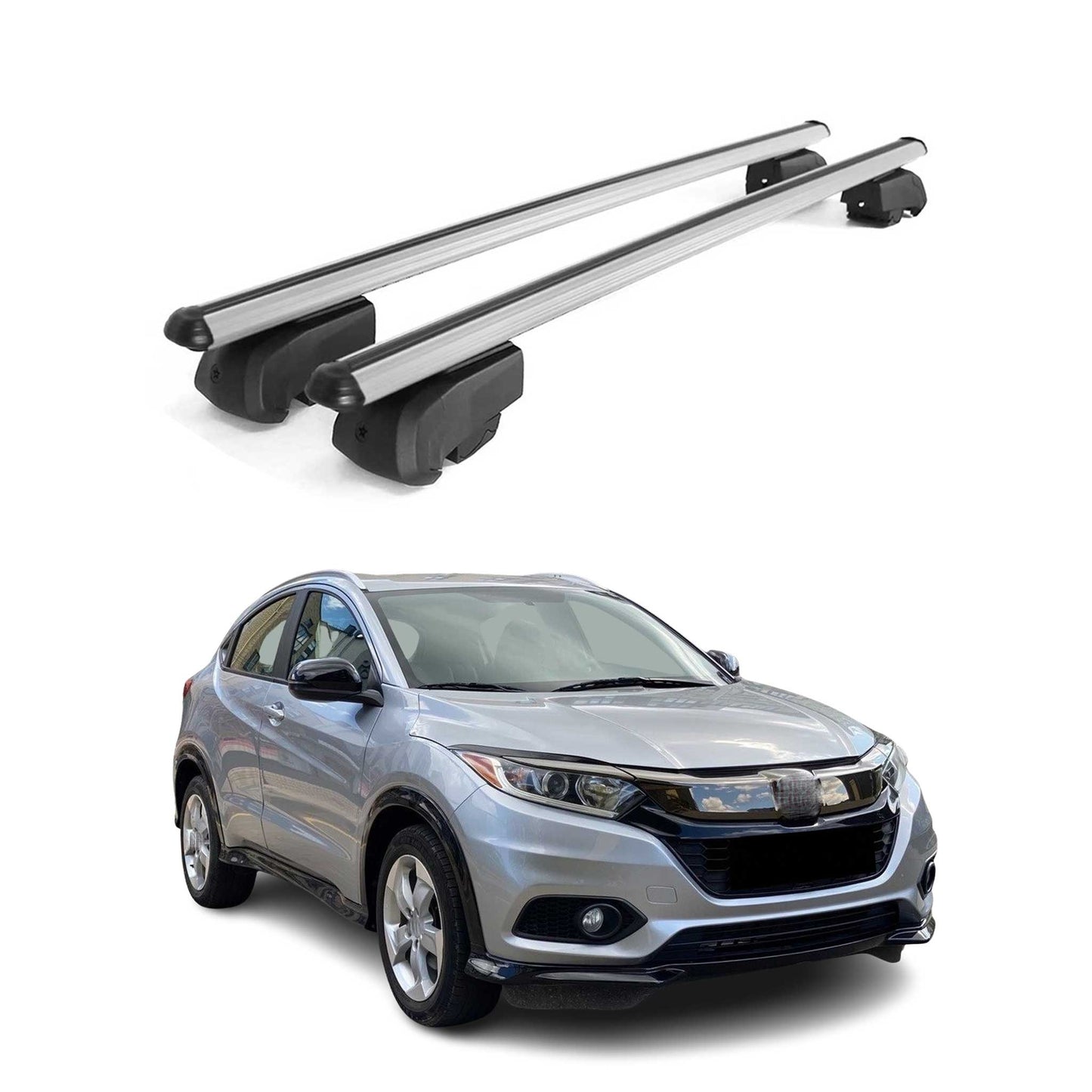 Dachträger Gepäckträger für Honda HR-V RU 2014-2020 Grunträger ABE Alu Grau