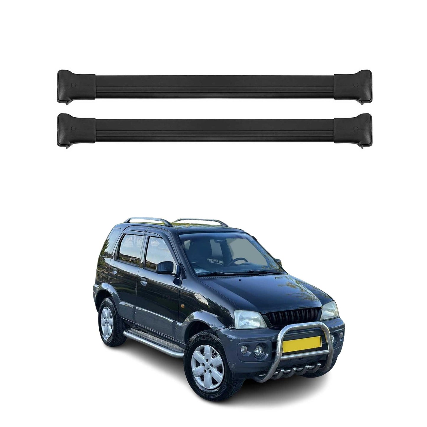 Dachträger Gepäckträger für Daihatsu Terios 1998-2005 Relingträger Alu Schwarz