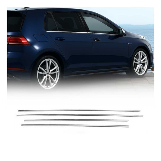 Benzi decorative pentru geamuri pentru VW Golf 2008-2012, oțel inoxidabil cromat, 4 bucăți