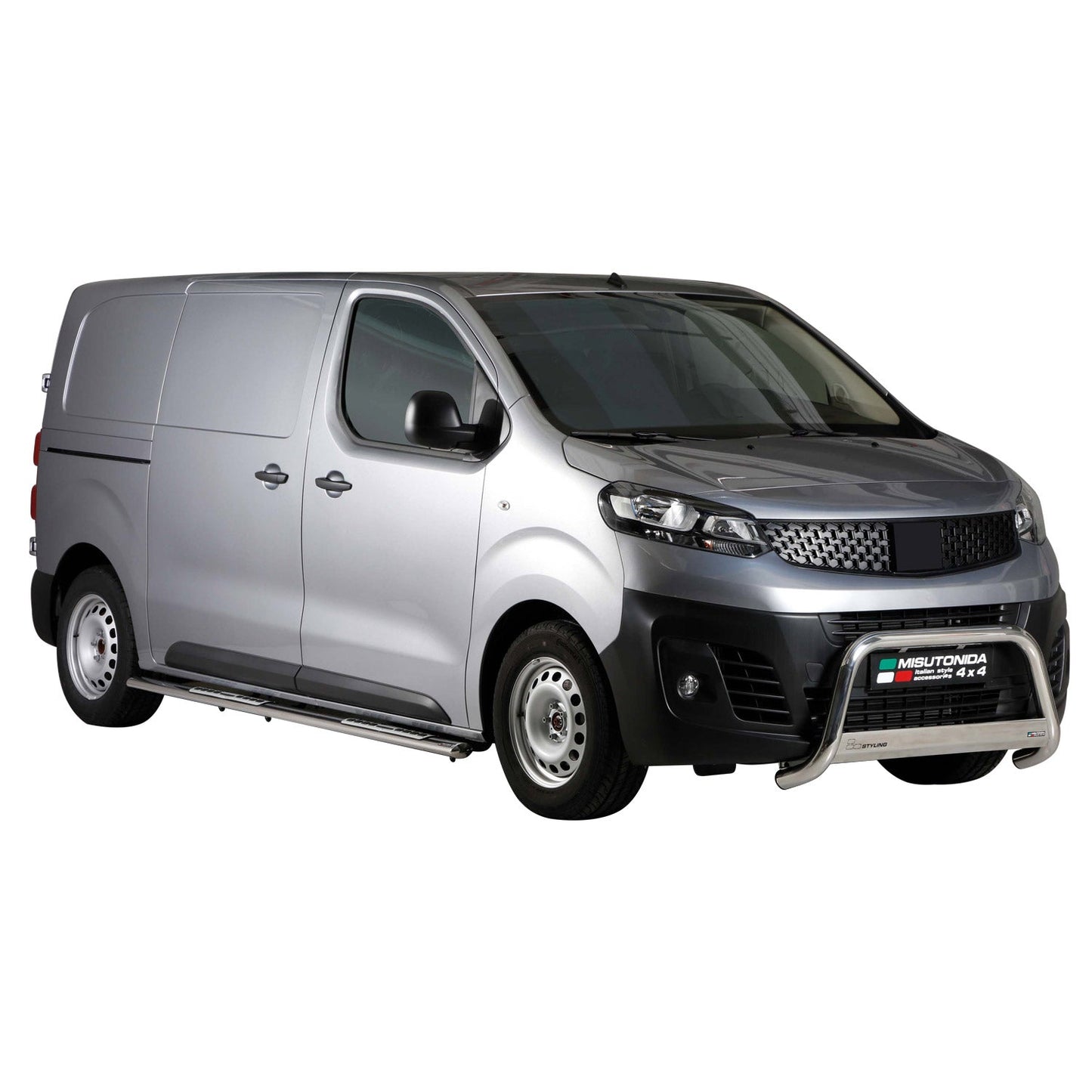 Frontbügel Frontschutzbügel für Fiat Scudo 2022-2025 ø63mm Stahl Silber Schutz