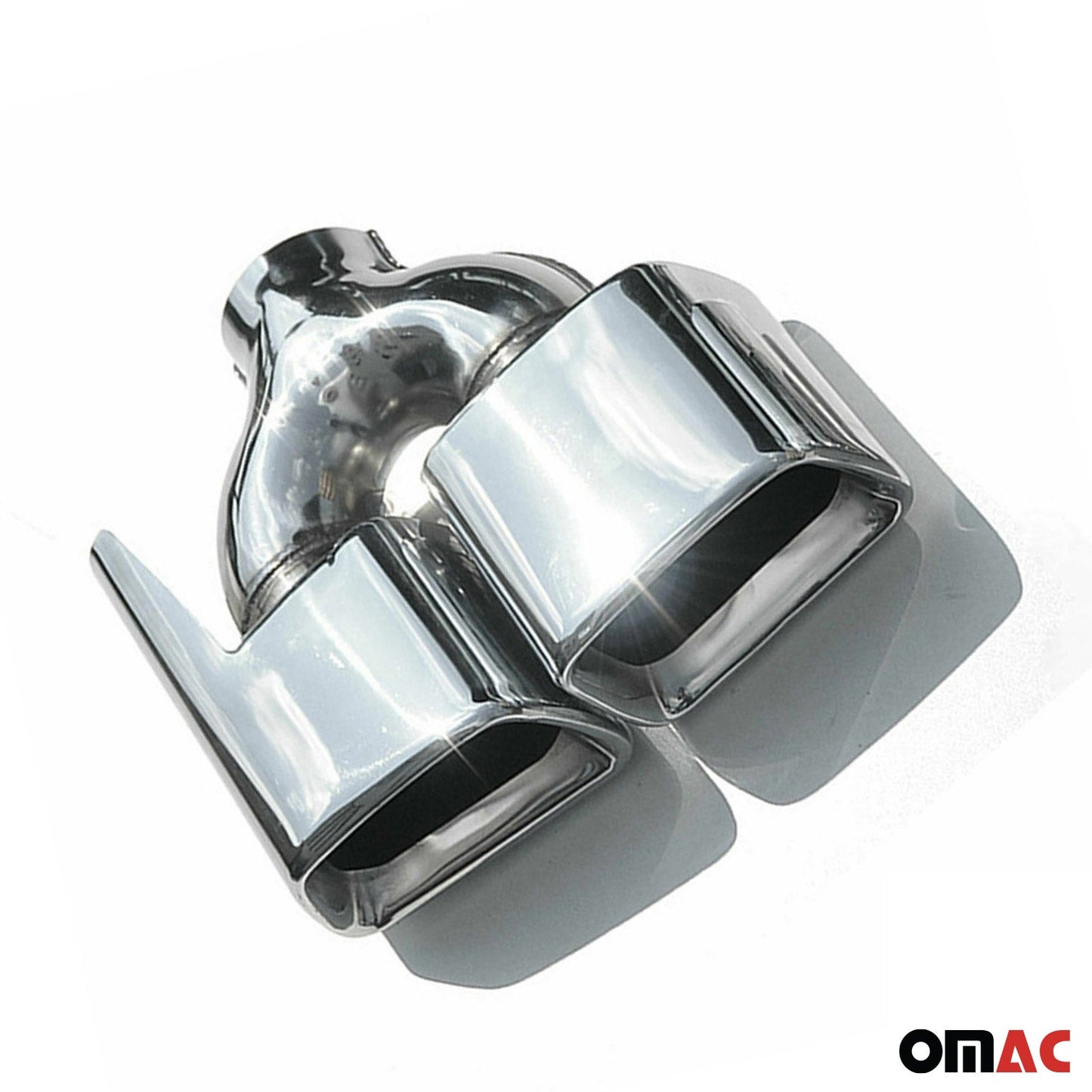 Auspuffblende Endstück Double Output Chrom Edelstahl Doppelendrohr Rechts