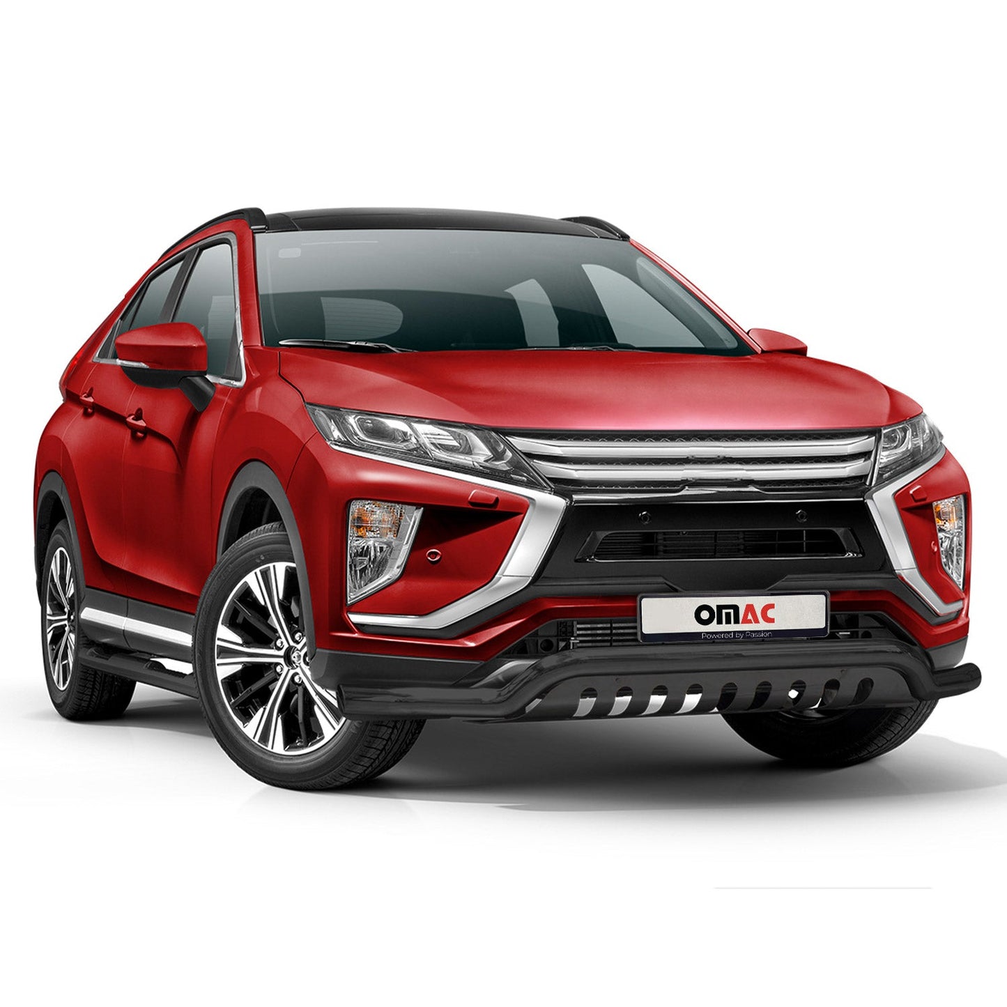 Bară de protecție/buton față pentru Mitsubishi Eclipse Cross 2017-2022, neagră, cu ABE (omologare de tip germană).