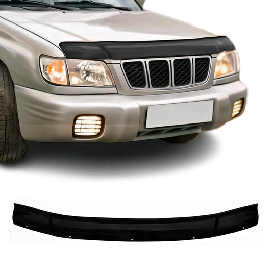Motorhaube Deflektor Steinschlagschutz für Subaru Forester SF 1997-2002 Schwarz