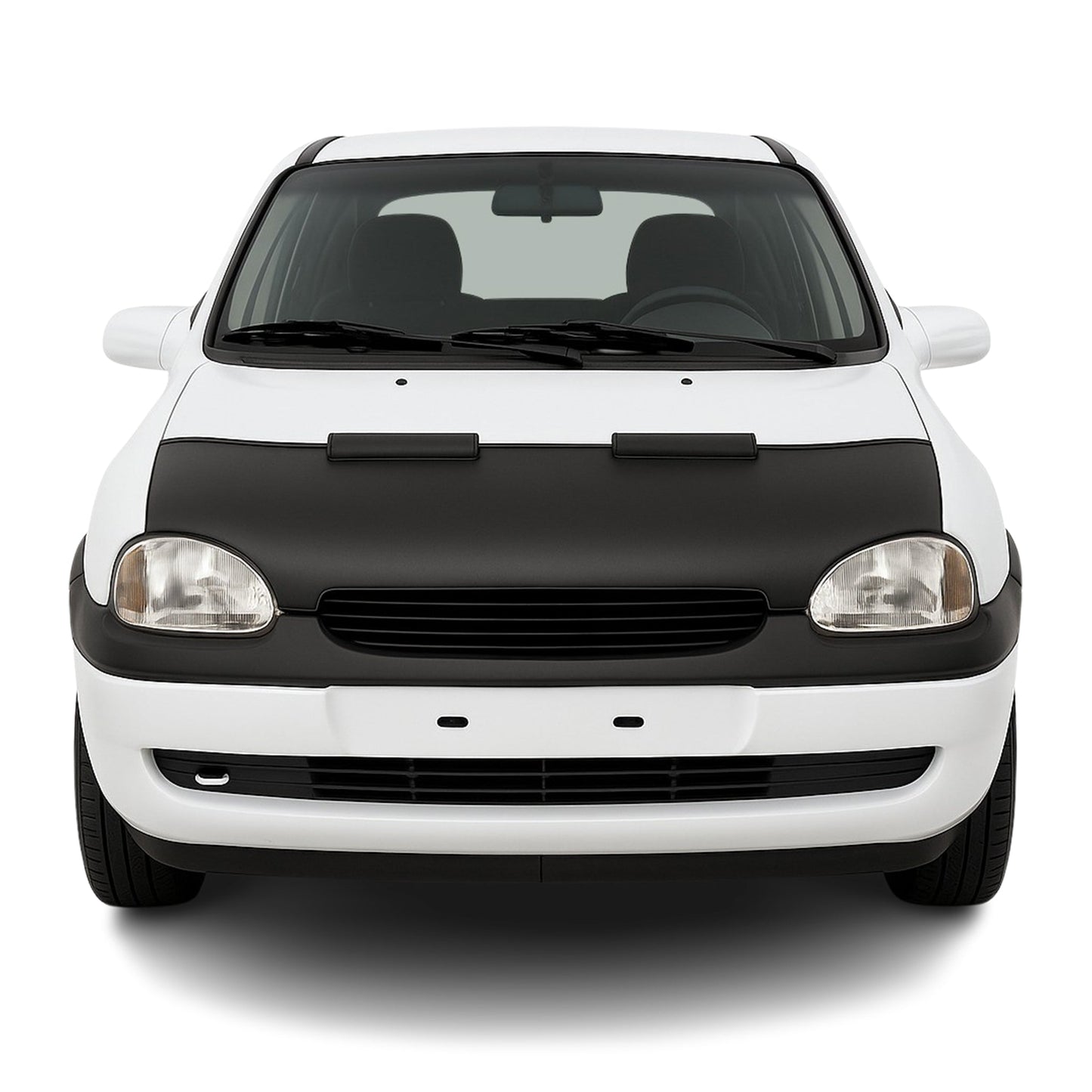 Protecție capotă anti-ciobituri pentru Opel Corsa B 1993-2000, jumătate neagră