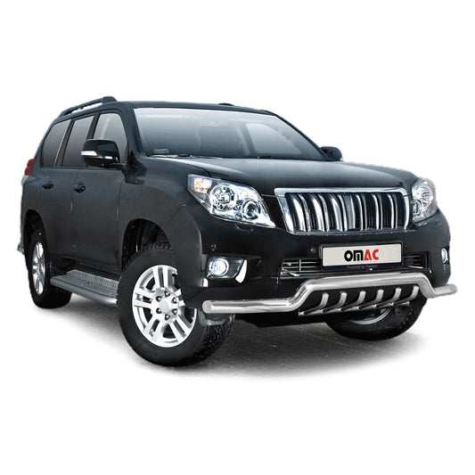 Frontschutzbügel Frontbügel für Toyota Land Cruiser 150 2010-13 ABE Stahl Silber