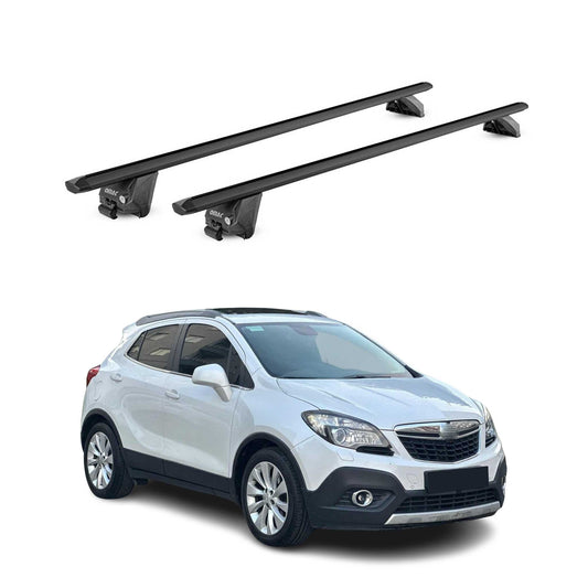 Portbagaj de plafon pentru Opel Mokka / Mokka X 2012-2019 100kg Alu Negru ABE