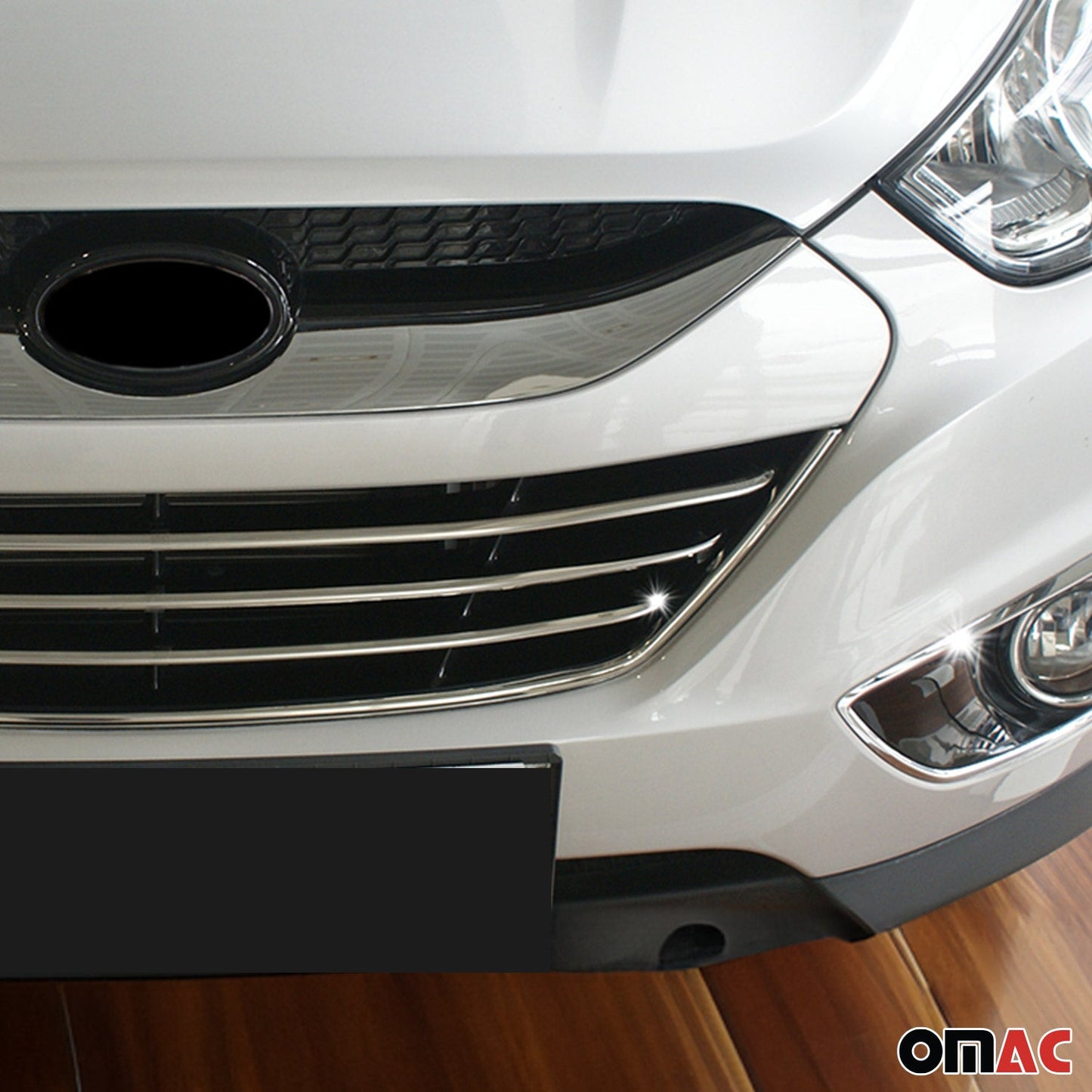 Benzi decorative grilă auto pentru Hyundai ix35 2010-2015, oțel inoxidabil, argintiu, 4x