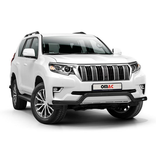 Bară de protecție față din oțel inoxidabil pentru Toyota Land Cruiser 150 2017-2022, omologată ABE, neagră