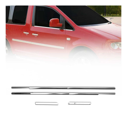Benzi decorative pentru geamuri pentru VW Caddy 2003-2015, oțel inoxidabil cromat, 4 bucăți
