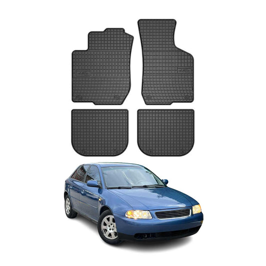 OMAC Gummi Fußmatten für Audi A3 8L 1996-2003 Automatten Gummi Schwarz 4tlg