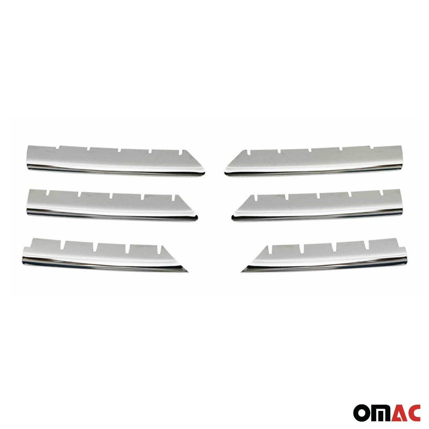 Kühlergrill Leisten Grillleisten für Renault Megane 2002-2006 Chrom Silber 6x