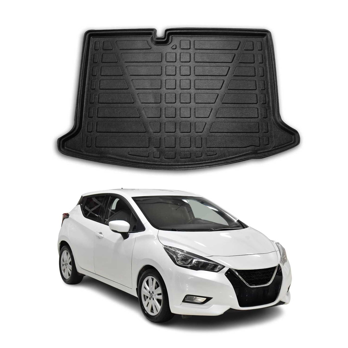 Kofferraumwanne Laderaumwanne für Nissan Micra K14 2017-2025 Gummi TPE Schwarz