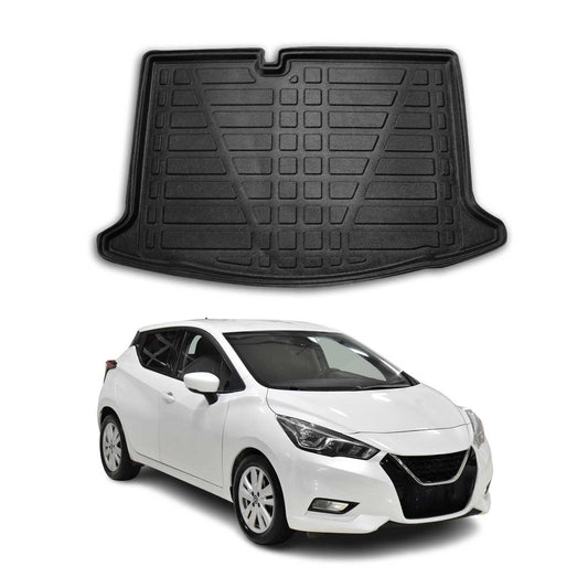 Protecție portbagaj/căptușeală marfă pentru Nissan Micra K14 2017-2025, cauciuc TPE, negru
