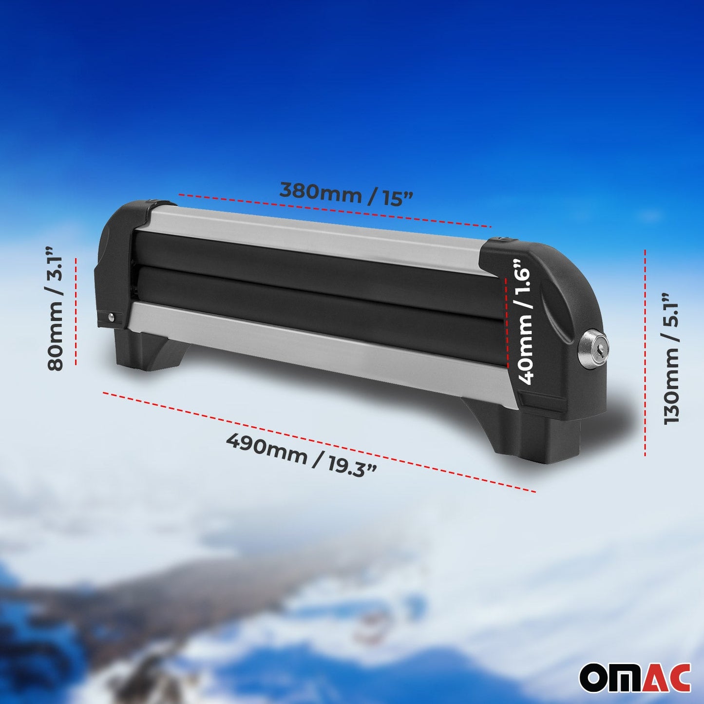 Menabo Uchwyt na narty, snowboard, uniwersalny, zamykany, czarny, 2x