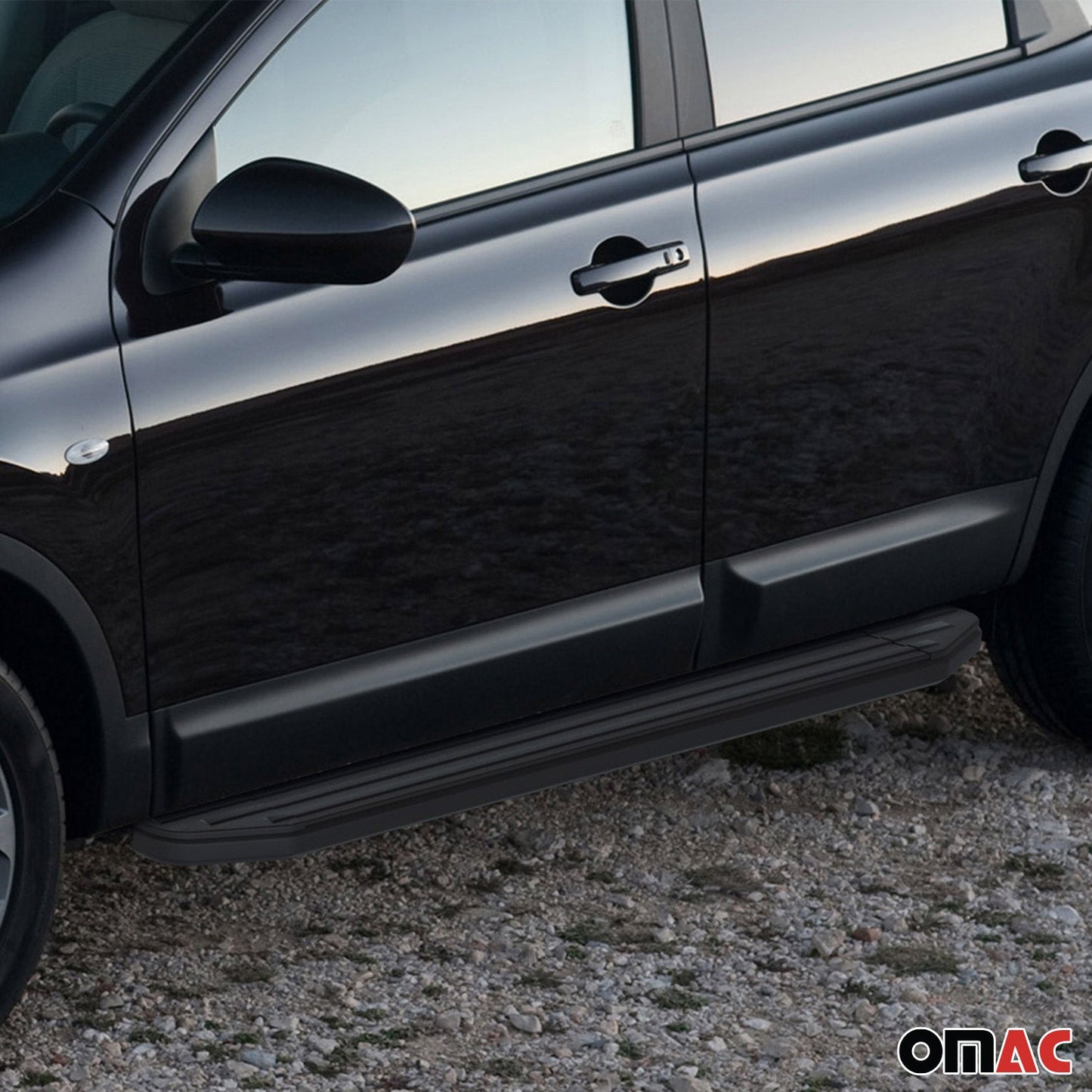 Trittbretter Seitenschweller für Nissan X-Trail 2007-2015 Alu Schwarz ABE