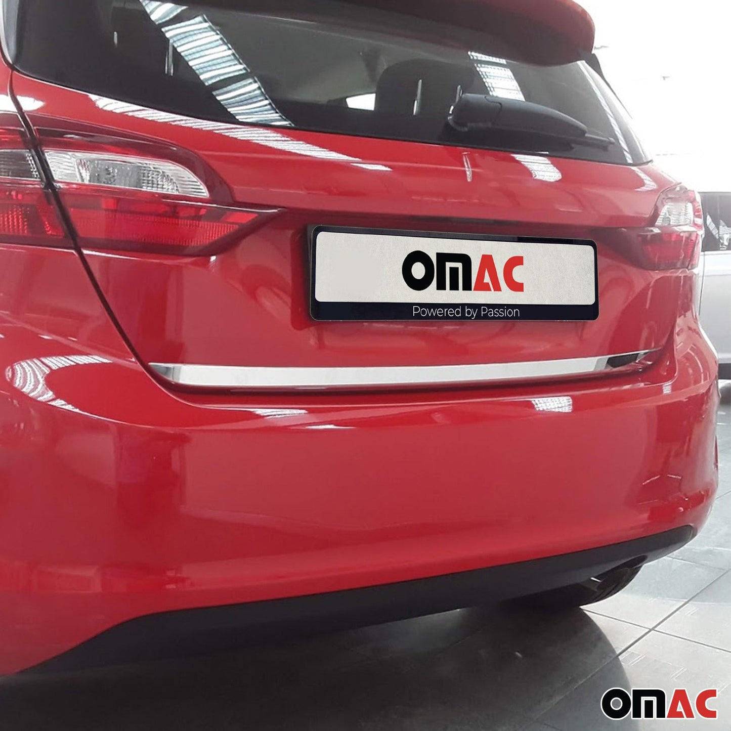 Bandă decorativă portbagaj, bandă decorativă spate pentru Ford Fiesta 2017-2021, partea inferioară din oțel inoxidabil cromat