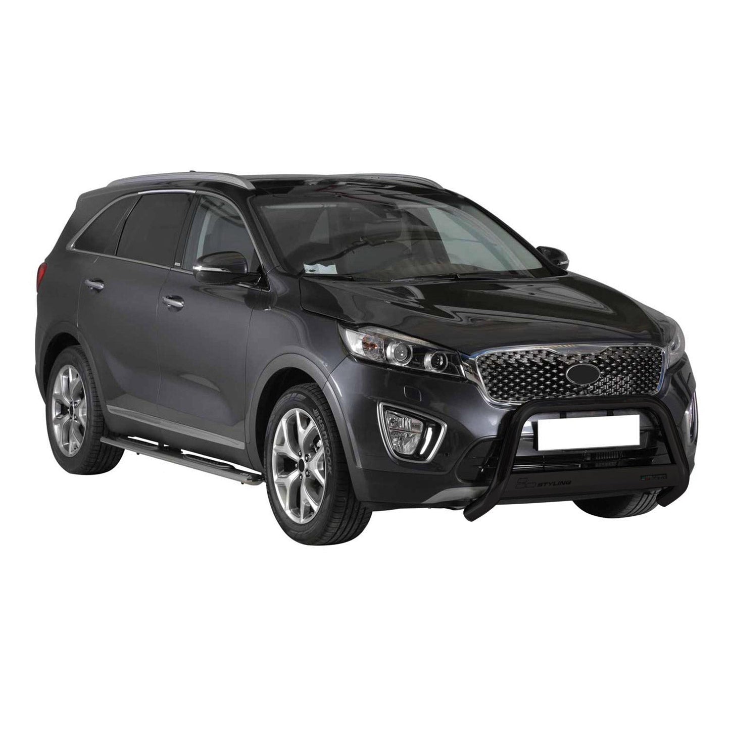 Bară de protecție/buton față pentru Kia Sorento 2014-2017, oțel negru, ø63mm