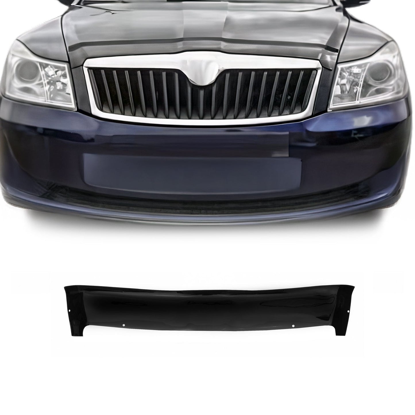 Motorhaube Deflektor Insekten Steinschlagschutz für Skoda Octavia 1996-10 Dunkel