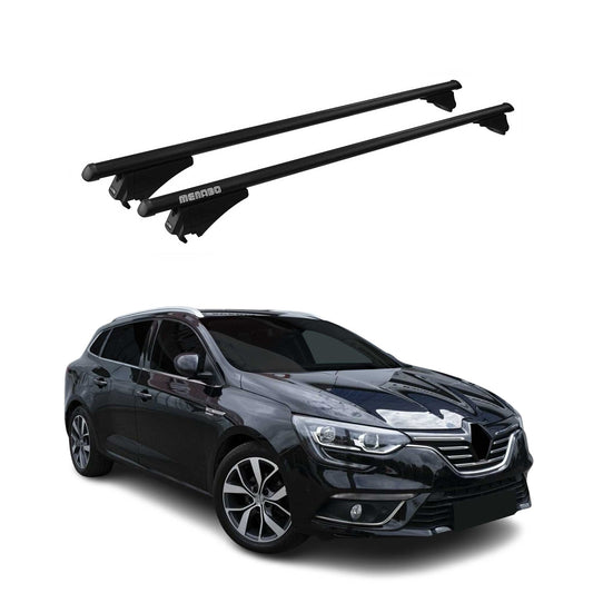 Menabo Dachträger für Renault Megane IV Grandtour 2016-25 ABE Aluminium Schwarz