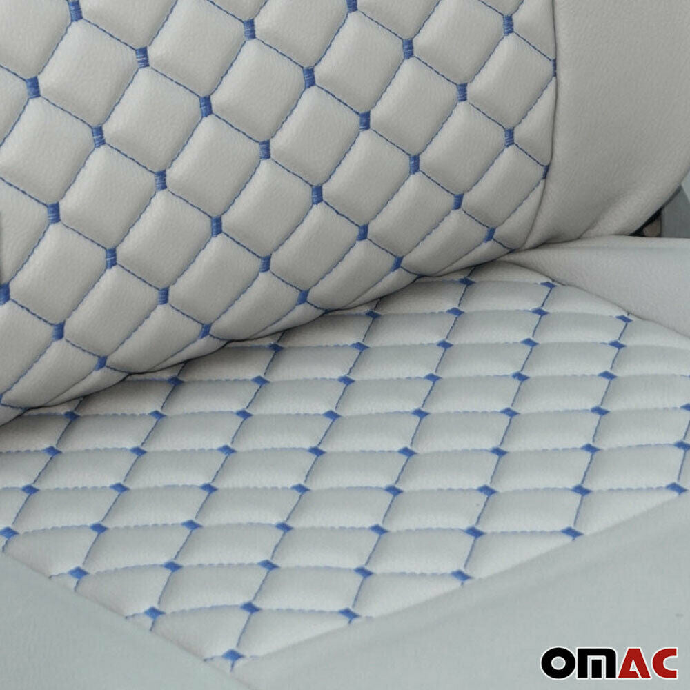 Sitzbezüge Schonbezüge für VW T5 T6 Caravelle Kunstleder Grau Blau 1tlg