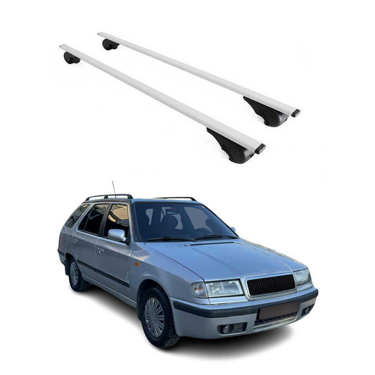 Dachträger Gepäckträger für Skoda Felicia Kombi 1996-2001 Metall Grau