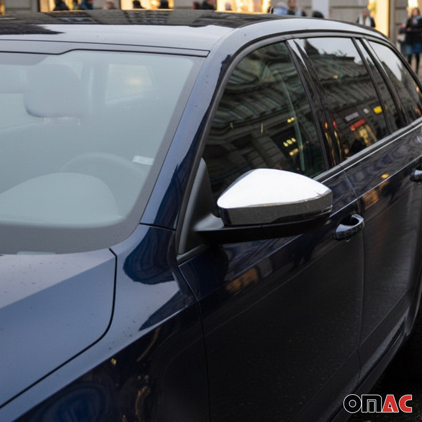 Spiegelkappen Spiegelabdeckung für Skoda Octavia 5E 2013-2019 Edelstahl Silber