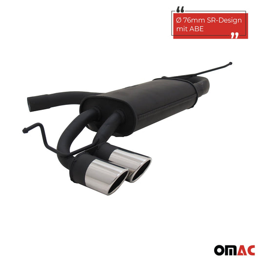 Novus Sportauspuff für VW Golf 5 / VW Golf 6 2x76mm SR-Design  mit ABE