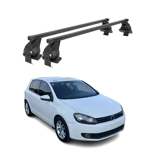 Menabo Dachträger Grundtäger für VW Golf 2008-2012 5tür 50kg Stahl Schwarz 2 tlg