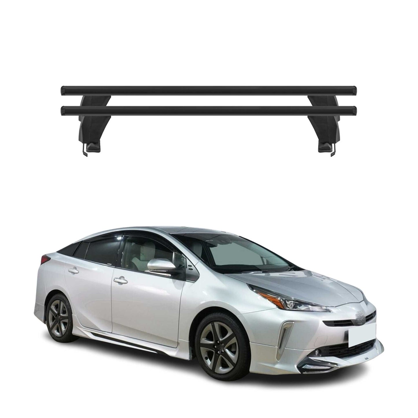 Menabo Dachträger Grundtäger für Toyota Prius mk4 2018-2022 FL 50kg Alu Schwarz