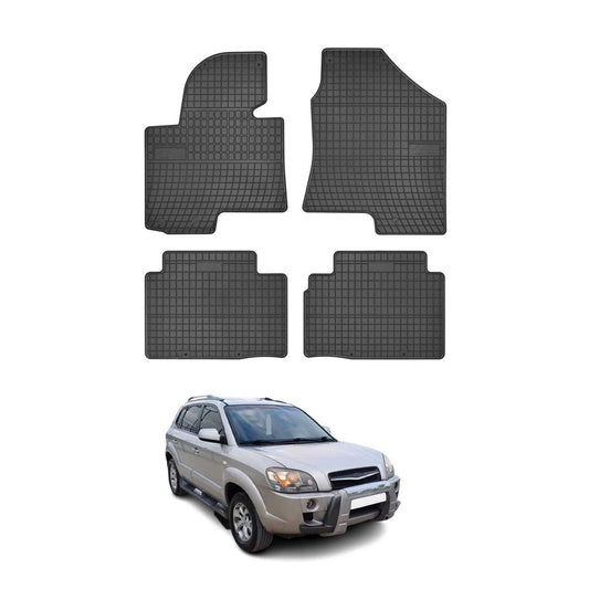 Covorașe cauciucate Hyundai ix35 2010-2015, set 4 piese, negru