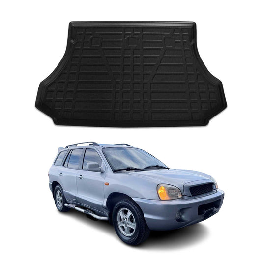 Kofferraumwanne Laderaumwanne für Hyundai Santa Fe 2000-2006 Gummi TPE Schwarz