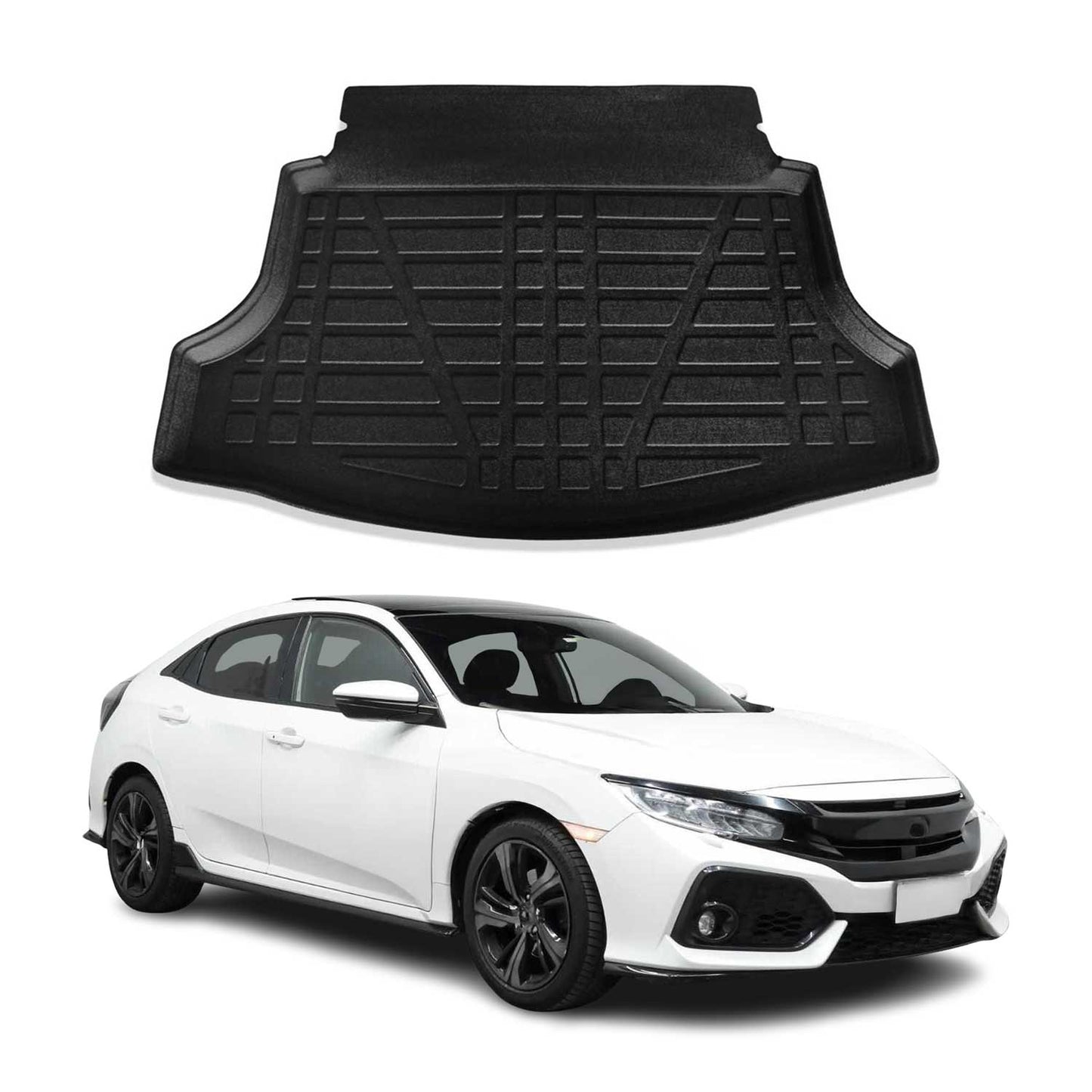 Kofferraumwanne Laderaumwanne für Honda Civic X Schrägheck 2016-2021 Gummi TPE
