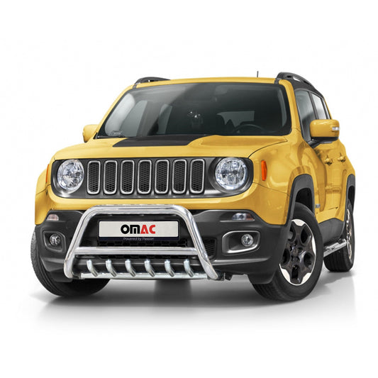 Bară de protecție față pentru Jeep Renegade 2014-2024 cu ABE (omologare de tip germană) Oțel Argintiu