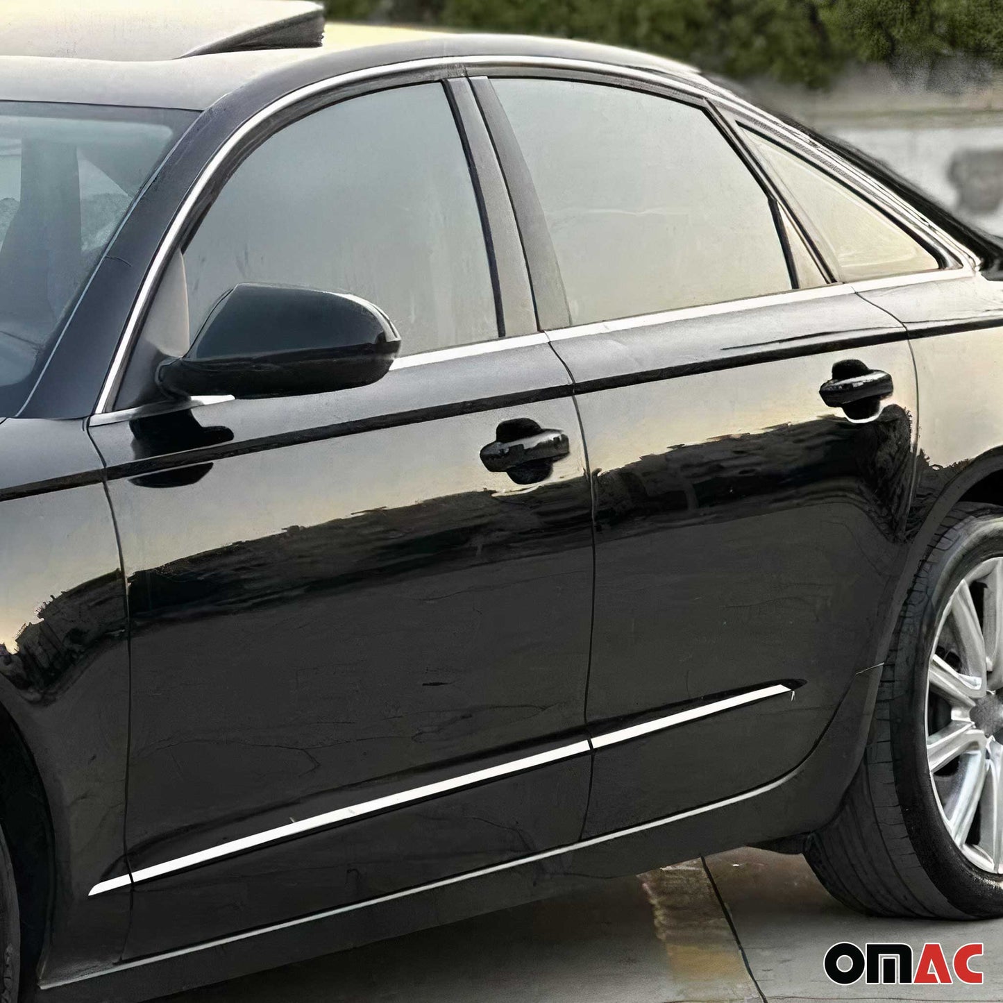 Seitentürleiste Türleisten Türschutzleiste für Audi A6 C7 2011-2018 Edelstahl 6x