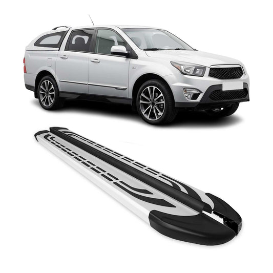 Trittbretter Schweller Seitenbretter für Ssangyong Korando Sport 2012-2018 Alu