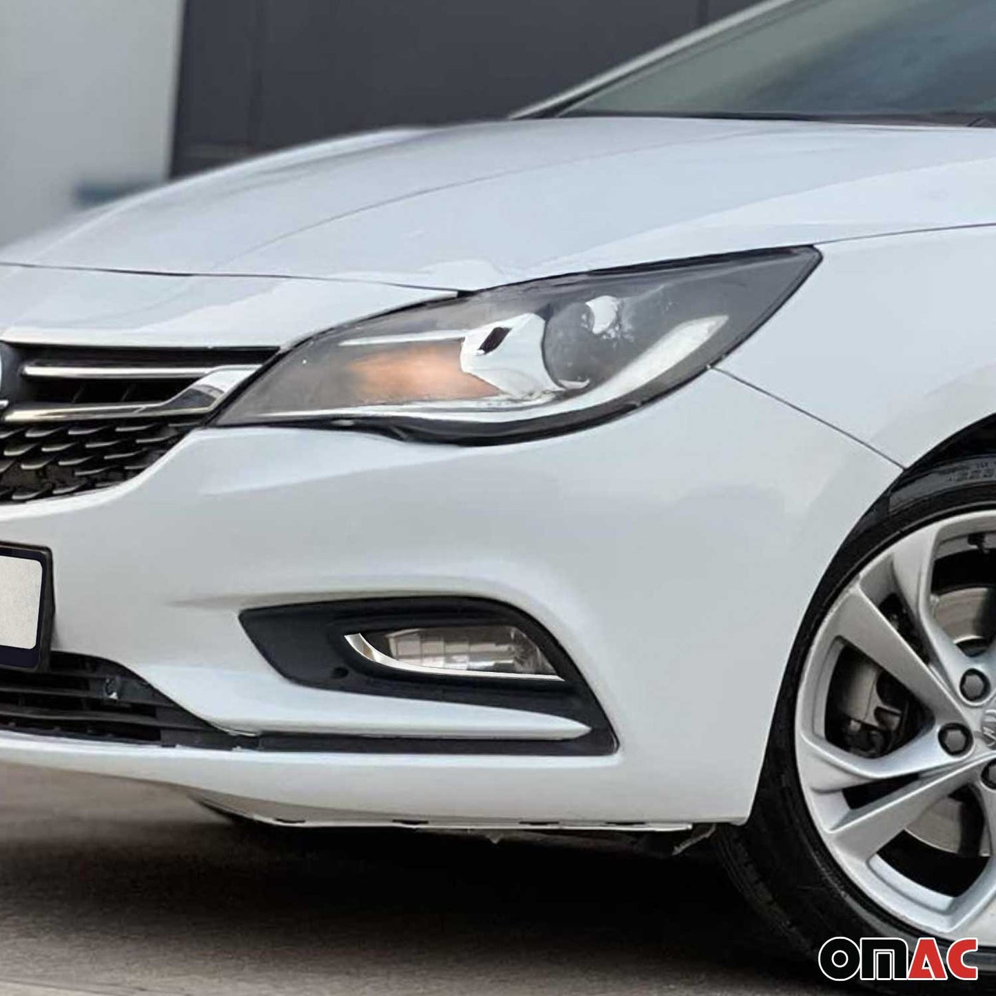 Nebelscheinwerfer Rahmen Umrandung für Opel Astra K Schrägheck Edelstahl 2x