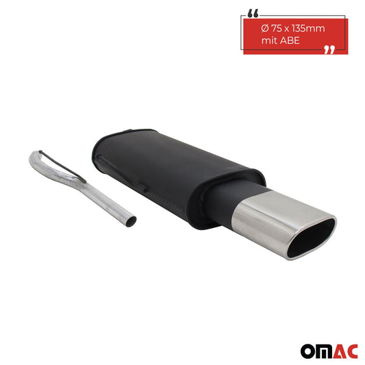 Novus Sportauspuff für VW Passat 35i 135x75mm Endschalldämpfer mit ABE
