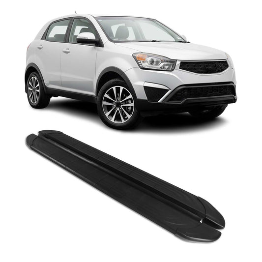 Trittbretter Seitenschweller für Ssangyong Korando Sport 2011-2019 Alu Schwarz