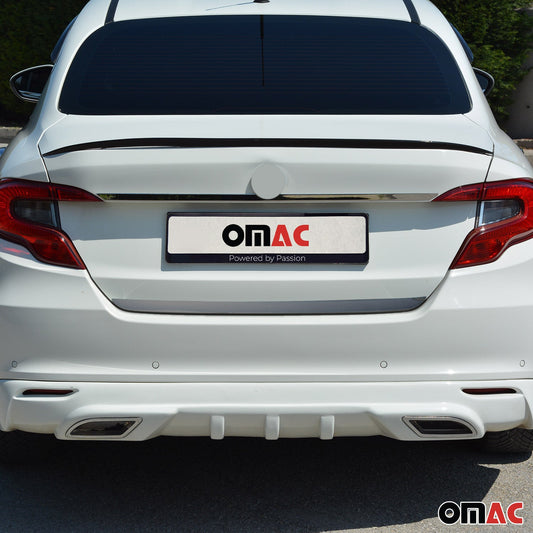 Bandă decorativă portbagaj pentru Fiat Tipo 2015-2025 sedan, oțel inoxidabil, finisaj închis