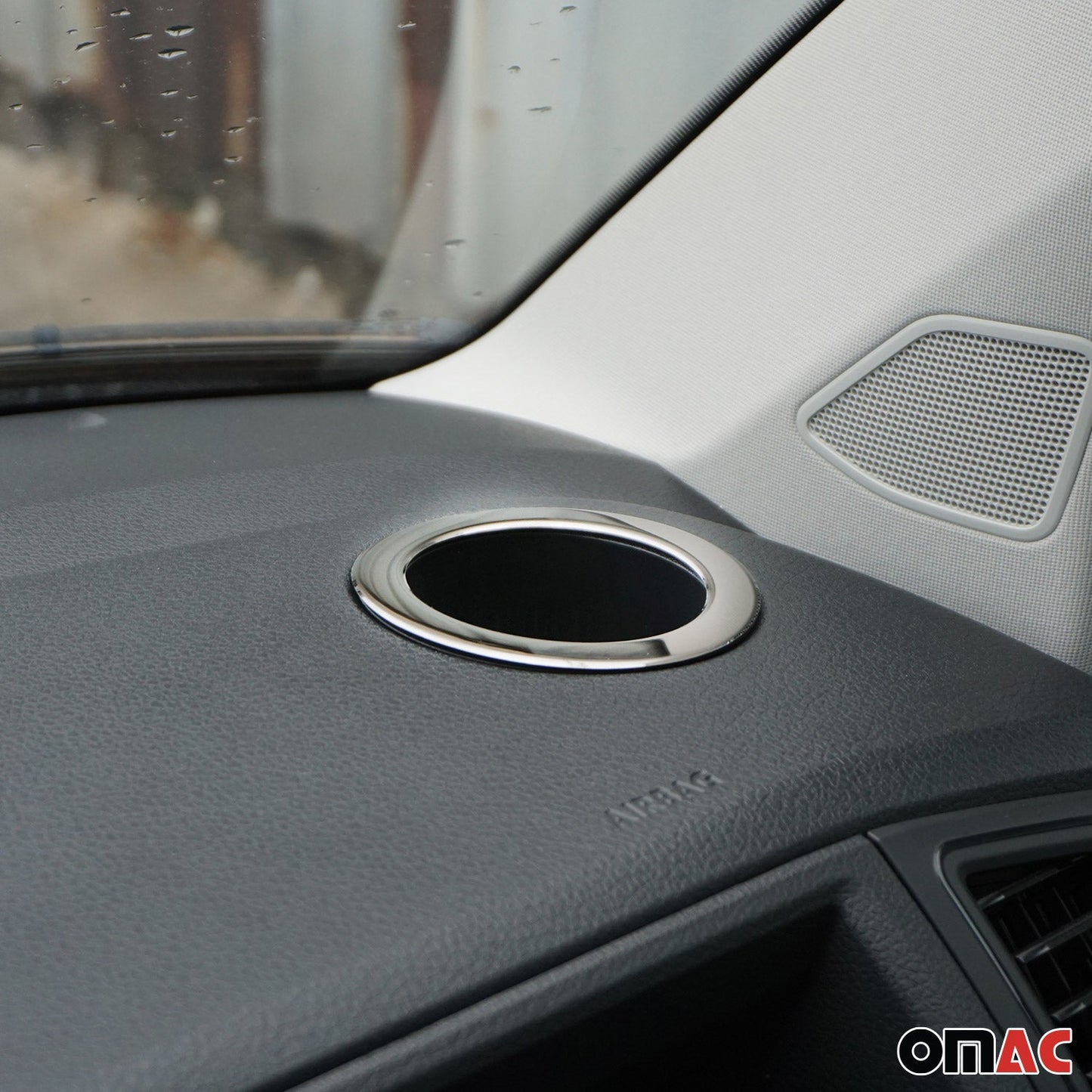 Cadru suport pahare pentru VW T6 T6.1 Transporter 2015-2024, cromat, 2x