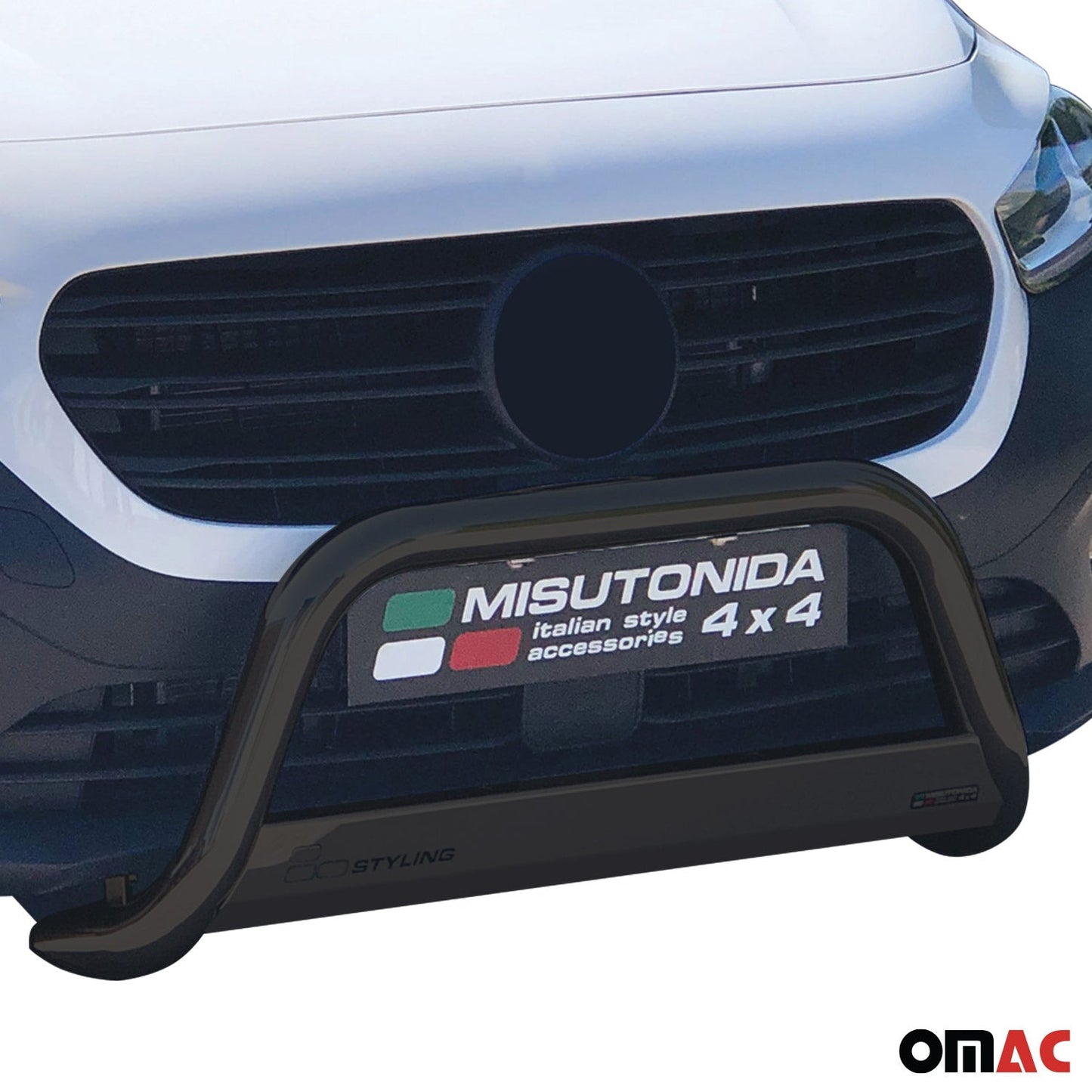 Bară de protecție/buton față pentru Mercedes Citan L2 2021-2025 ø63mm oțel negru