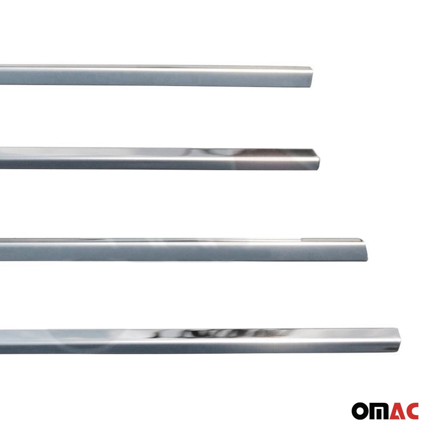 Benzi decorative pentru geamuri pentru Toyota Corolla Verso 2004-2009, oțel inoxidabil cromat, 4x