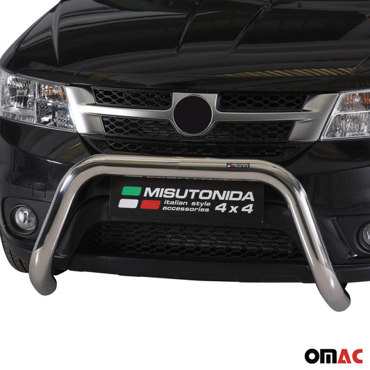 Bară de protecție/buton față pentru Fiat Freemont 2011-2016, ø76mm, oțel, argintiu