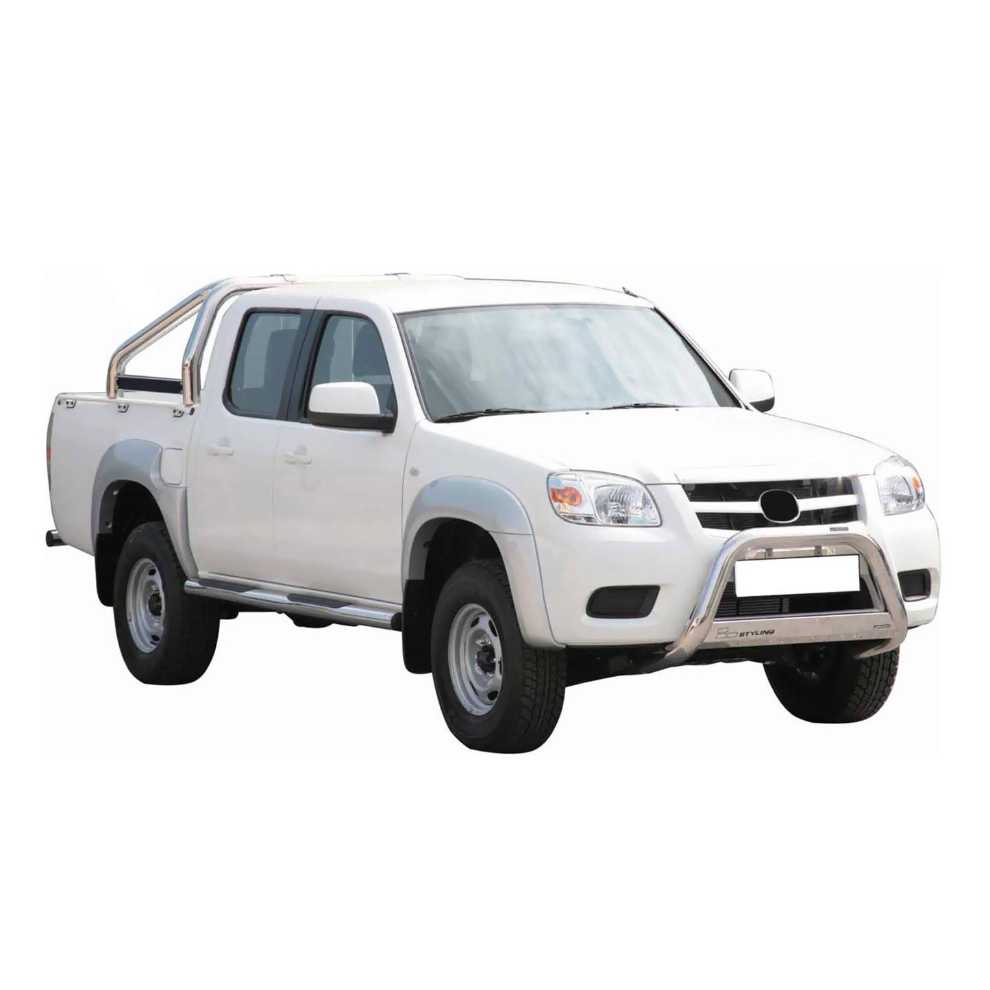 Bară de protecție/buton față pentru Mazda BT-50 2009-2012 ø63mm oțel argintiu protecție