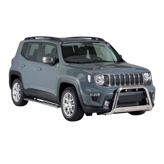 Bară de protecție/buton față pentru Jeep Renegade 2018-2022, ø63mm, oțel, argintiu